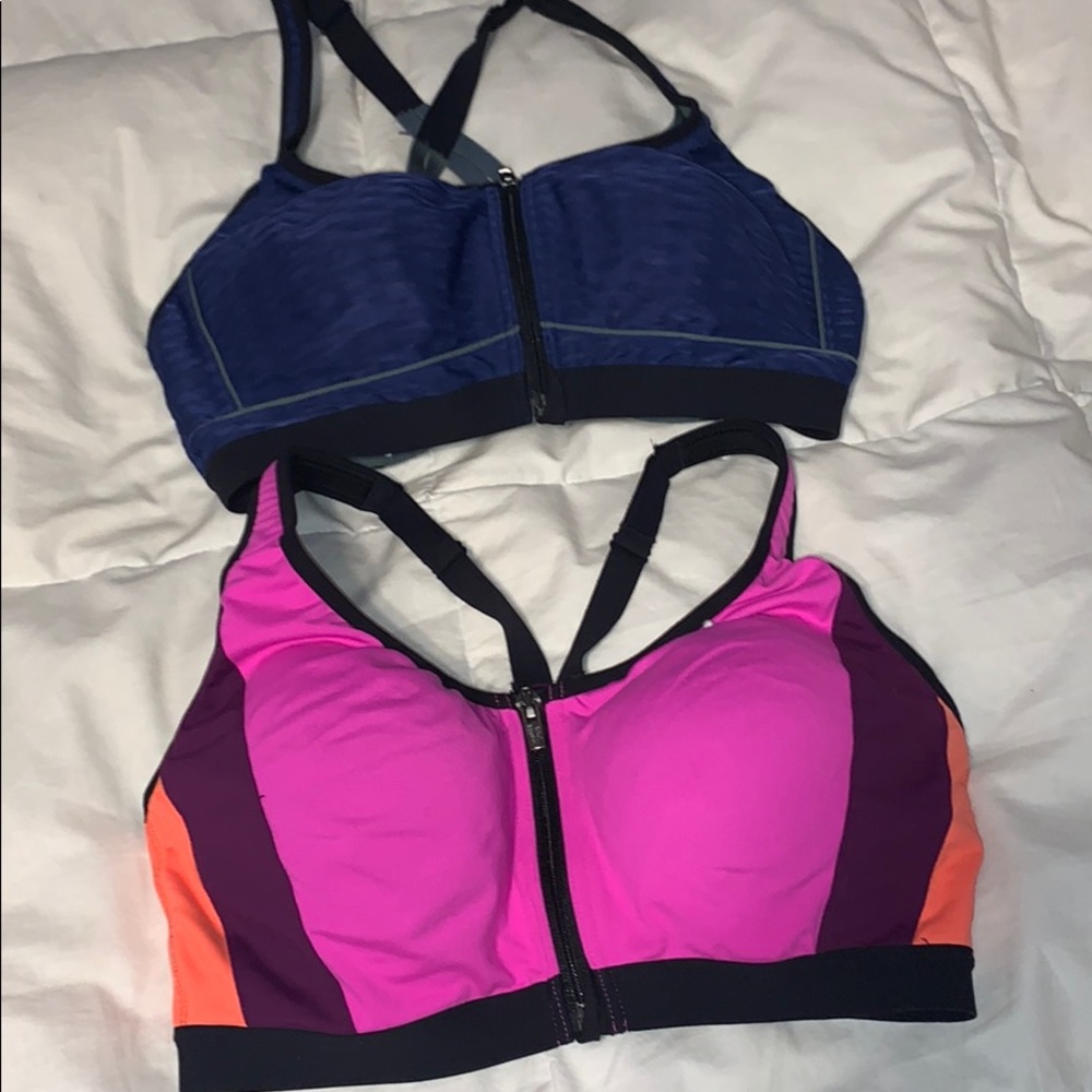 2 pack zip up sports bras